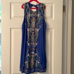 Urban Outfitters Blue Paisley Design Mini Dress Size Small